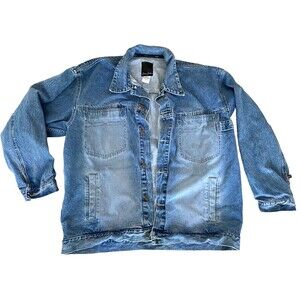 Vtg Sean John Denim Jacket Men's 3XL Chore Trucker Hip Hop Streetwear Y2K Blue